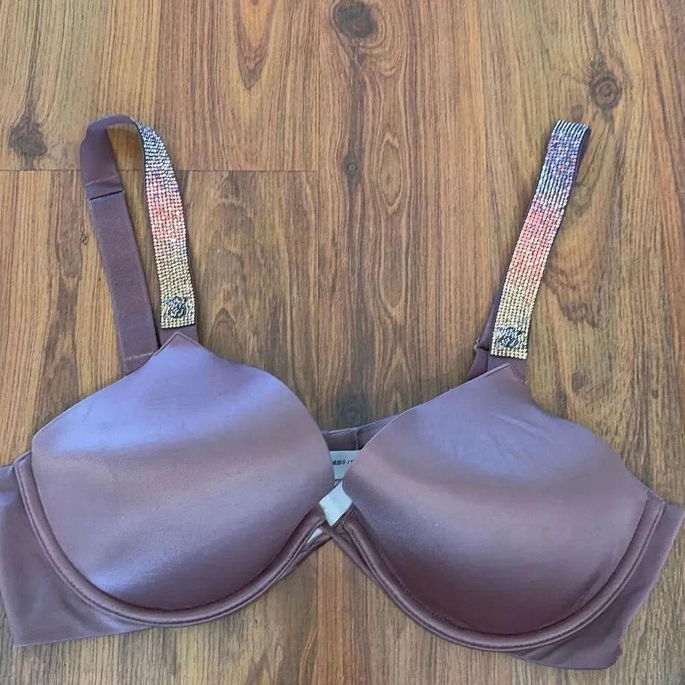 Victoria's Secret very sexy rhinestone detail, ombre mauve lavender underwire br